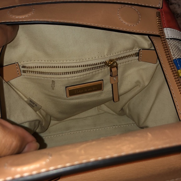 Tory Burch Half-Moon Balloon Stripe Satchel Bag - Picture 8 of 16